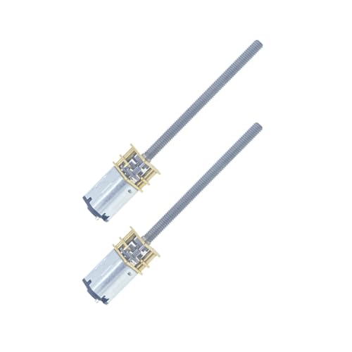 2Pcs DC 12V 600RPM M4 x 55mm 3-12V 20-3000RPM N20 Motor with Screw Thread for Arduino, Lead Screw Motor (12-600) - color: M4 x 55mm Thread Shaft, size: 12V 600 RPM Motor Only