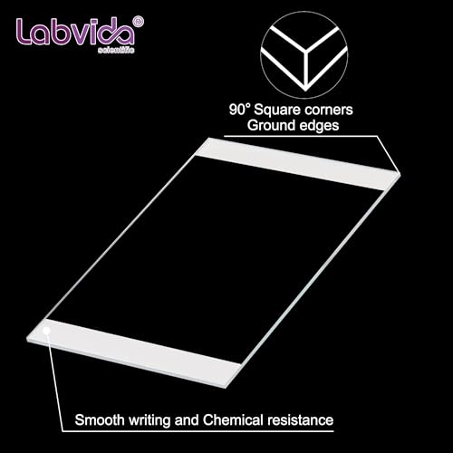 100pcs Large Microscope Slides, Frosted Glass Slides for Microscope, Dim.76mmx52mm, for Laboratory Histology Pathology and Large Specimen Observation, LVQ094 - color: 100pcs,Dim.76mmx52mm Slides