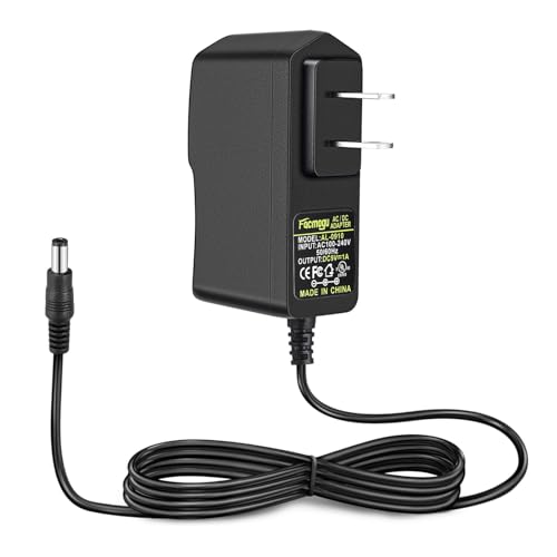 Facmogu 9W 9V/1A Power Supply Adapter - Center Positive, AC 100-240V to DC - size: 9V 1A - 1 Pack
