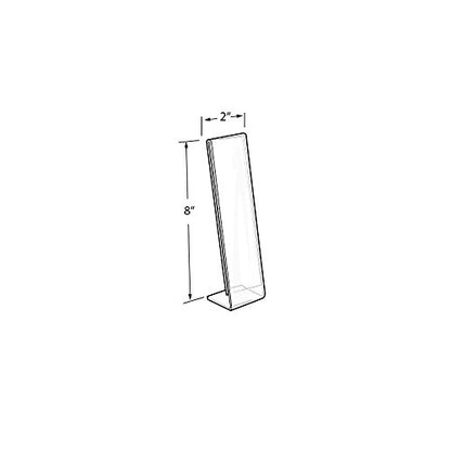 Azar Displays 112768 2" W x 8" H Vertical L-Shaped Sign Holder-10pk - size: 2 in W x 8 in H Vertical