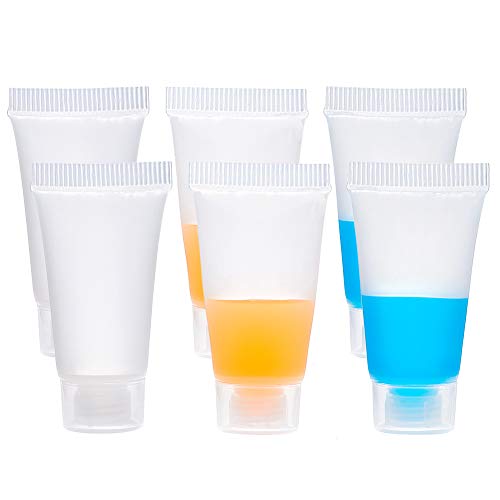 BENECREAT 30 Pack 5ml Clear Squeezable Sample Tubes Refillable for Lotion Facial Cleanser and Other Beauty Product - color: Clear, size: 5ml