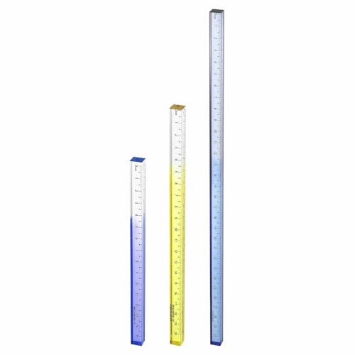 HARFINGTON 3pcs Acrylic Clear Straight Rulers 15/20/30cm Metric,3 Colors - color: Blue/Yellow/Blue-Gray, size: 15/20/30cm