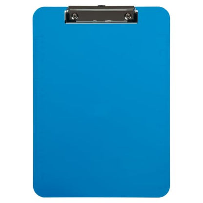 JAM PAPER Plastic Clipboards with Low Profile Metal Clip - Letter Size (9 x 12.5) - Blue - Clip Board Sold Individually - color: Blue, size: Single Clipboards
