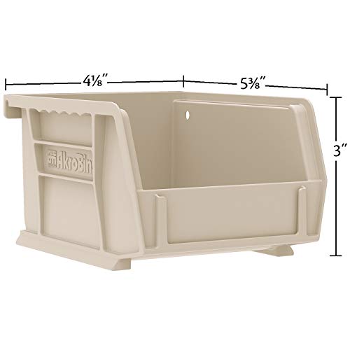 Akro-Mils 30210 AkroBins Plastic Storage Bin Hanging Stacking Containers, (5-Inch x 4-Inch x 3-Inch), Yellow, 24-Pack - color: Yellow
