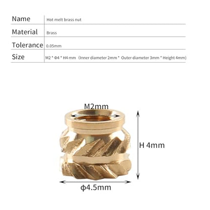 3D Printer Smoothing Soldering Iron Kits: 1Pcs High Temp Soldering Iron - 1Pcs Connector - 6Pcs Brass Soldering Iron Tip M2 M3 M4 M5 M6 M8-120Pcs M3 Hot Melt Insert Nut Bczamd - color: Heat Insert Set