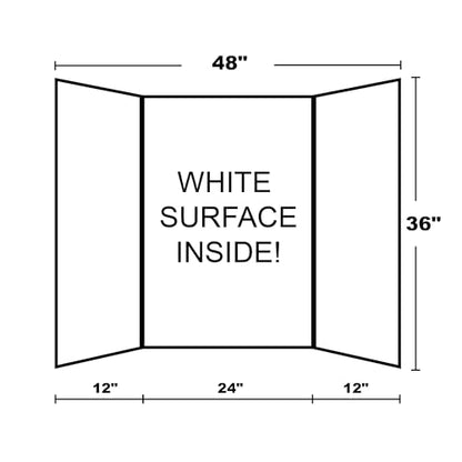 BAZIC Products White Tri-Fold Poster Board, 36 x 48 in, 2-Pack - color: White, size: 2-Pack
