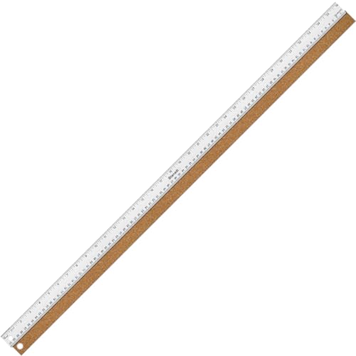 Metal Ruler 36 Inch, Non-Slip Cork Backing, Ink Bleed-Resistant Edge, 1 Pcs - style: 36"Single