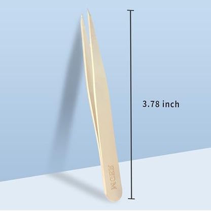MGER Pointed Tweezers for Women Facial Hair, Tweezers for Hair Removal