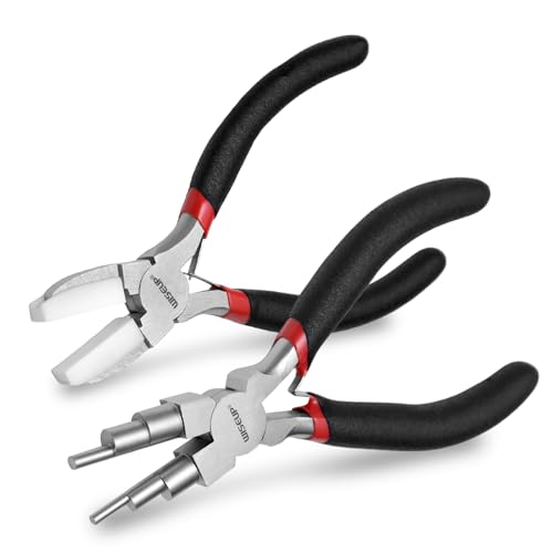WISEUP Jewelry Pliers Set - 6 in 1 Bail Making Plier, Making Nylon Plier