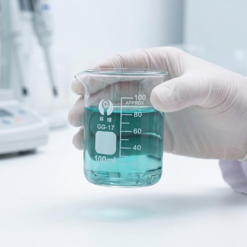 DECHOUS 5 Pack Graduated Glass Beaker Set 10ml to 250ml