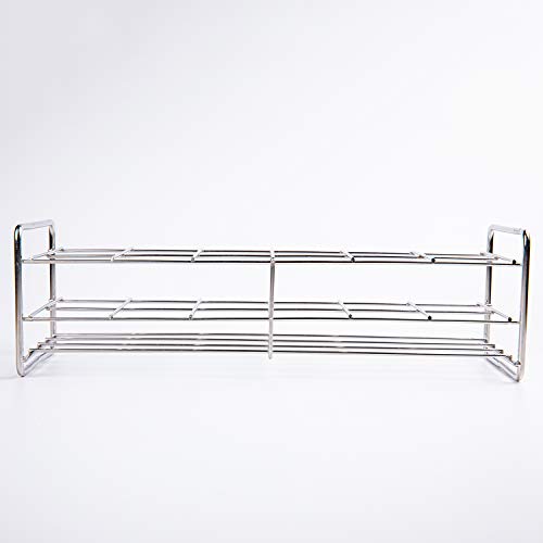 Stainless Steel Test Tube Rack,12 Holes,Outer Diameter Permitted of Tubes 39-41mm,Wire Constructed, 6x2 Format,Adamas-Beta - size: 39-41mm 6×2