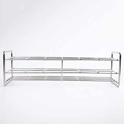 Stainless Steel Test Tube Rack,12 Holes,Outer Diameter Permitted of Tubes 39-41mm,Wire Constructed, 6x2 Format,Adamas-Beta - size: 39-41mm 6×2