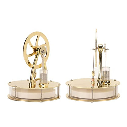 Pilipane Stirling Engine Motor Model Gold Simple Operation Low Noise Stirling Scientific Physical Model Science Experiment Toy