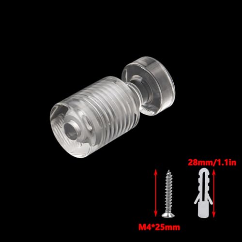 Antrader Clear Standoffs,Acrylic Standoff Screws,16 x 19mm (8Pcs) - color: Clear, size: 5/8" x 3/4" (16 x 19mm)-8Pcs