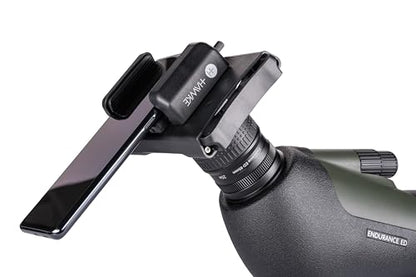 Hawke Universal Digi-Scope Smart Phone Adapter – Fits Eyepieces 33–60 mm, Smartphones 2.6–3.7 in Wide, Lightweight ABS Construction