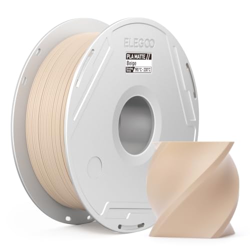 ELEGOO Matte PLA 3D Printer Filament with Reusable Spool 1.75mm Beige 1kg - color: Pla Matte Beige