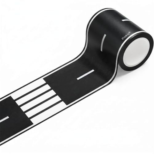 Piokio Road Tape for Kids, 33ft x 2.4in Toy Car Track, Race Car Party Decor - size: 1 roll