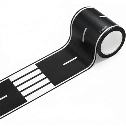Piokio Road Tape for Kids, 33ft x 2.4in Toy Car Track, Race Car Party Decor - size: 1 roll