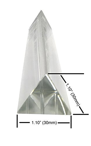 Amlong Crystal 4 inch Optical Glass Equilateral Prism for Teaching Light Spectrum Physics and Photo Photography Prism, 100mm - size: 4 Inch