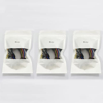 HiLetgo Pack of 3 Set 65pcs Assorted Multicoloured Solderless Wires Flexible Breadboard Jumper Wires Male to Male