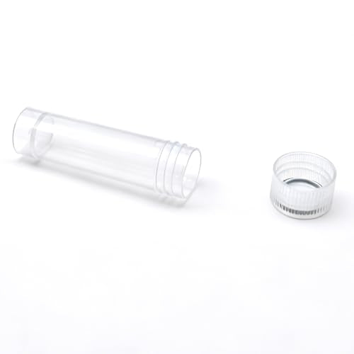 50 Pcs 5ml Graduated Plastic Tube Cryovial Cryogenic Vial Tube Mini Test Tube with Screw Cap