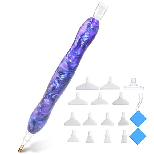 Praise V Do Purple Diamond Painting Art Drill DotAccessories Tools Pen, Rhinestone Gem Picker Tool for Diamond Art Painting, Nail Art, Bead Dot Art - color: Forest Purple