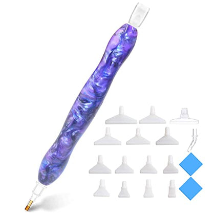 Praise V Do Purple Diamond Painting Art Drill DotAccessories Tools Pen, Rhinestone Gem Picker Tool for Diamond Art Painting, Nail Art, Bead Dot Art - color: Forest Purple
