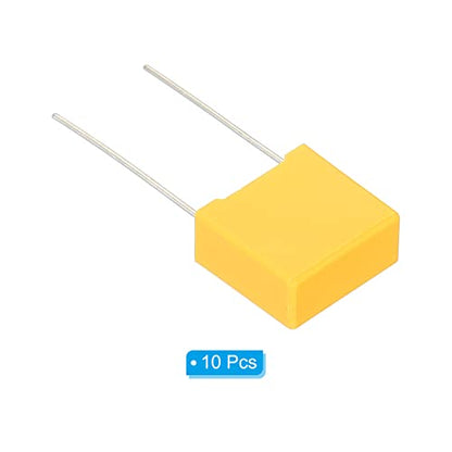 PATIKIL Safety Capacitors, 10 Pack 0.22uF AC 310V 10mm Pin Pitch 13x12x6mm Polypropylene Film Capacitor Assortment Kit for DIY Electronic Products - style: 0.22 uF