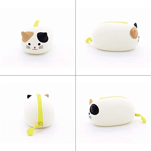 LIHIT LAB PuniLabo Mini Zipper Pouch, Horizontal, 2.2" x 2.7", Penguin (A7780-10), Small: 2.2" Ã— 2.7" - color: Penguin, size: 2.2" × 2.7"