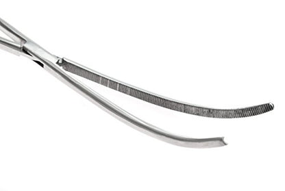 SE 16-Inch Stainless Steel Curved Forceps - Self-Locking, Serrated Tip for Precision Grip and Clamping - Perfect for Crafting, Fishing Tasks, Jewelry Making, and More! -616FC - size: 16", style: Curved