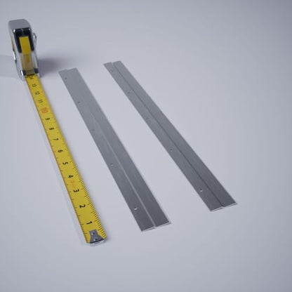 SteelTek French Cleat 14 1/2"W with 5 Screw Holes (Sold as 2-Piece Set), Aluminum - size: 14 1/2"W