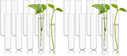 10pcs 60ml Glass Test Tubes, 25x150mm 3.3 Borosilicate Glass Test Tubes for Scientific Experiments, Party and Home Decorations, Candy Storage and Plant Propagation (Pack of 2) - size: 60ml (Pack of 2)