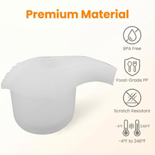 7 PCS Measuring Cups Set, BPA Free - color: Translucent, size: 7 Pieces