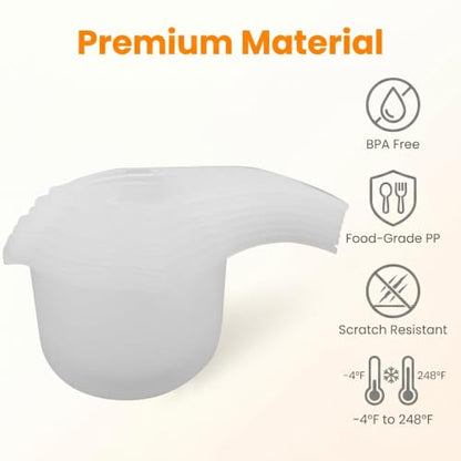 7 PCS Measuring Cups Set, BPA Free - color: Translucent, size: 7 Pieces