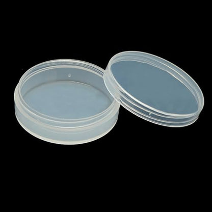 12 Pieces Mini Plastic Round Containers (0.5 oz) 2.17 x H0.71 Inch, Plastic Round Storage Jars for Collecting Small Items, Beads, Jewelry, Game Pieces, Crafts - size: 15 ml (2.17" x 0.71")