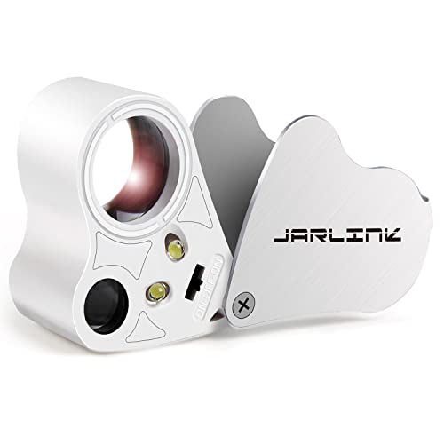JARLINK 30X 60X Illuminated Jewelers Loupe Magnifier - color: White