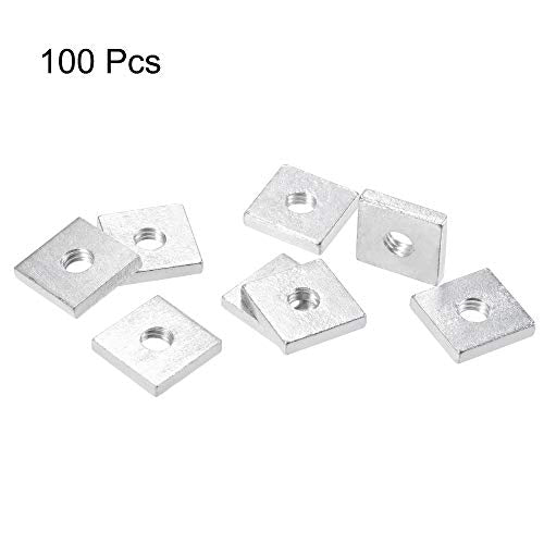 uxcell Square Nuts M6x16mmx3mm Zinc-Plated Metric Coarse Thread Assortment - size: M6x16mmx3mm