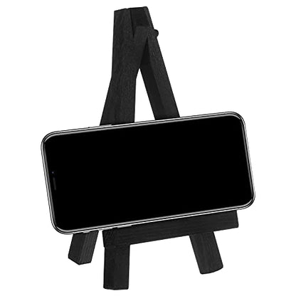 Chuangdi 12 Pcs 3.5 Inch Black Mini Easel Stands Wood Display Easel - size: 3.5 Inch