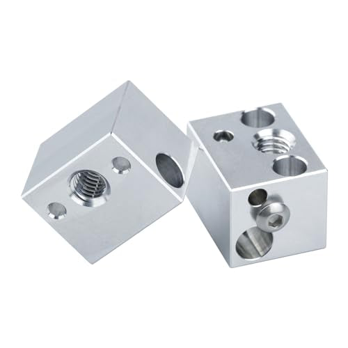 POLISI3D 2pcs Heating Block + Silicone Cover Socks 300°C high Temperature Compatible with Elegoo Neptune 4, Neptune 4 Pro 3D Printer Extruder Hotend Accessories