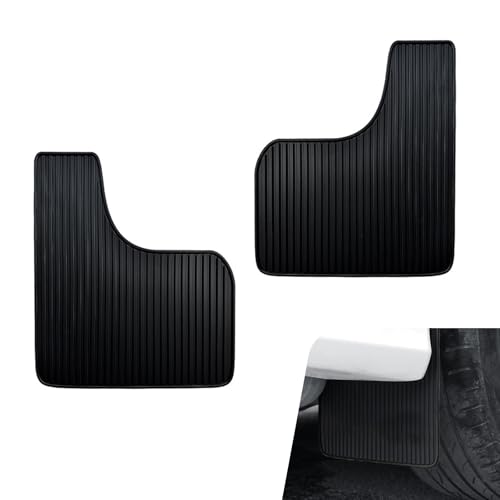 2 PCS Car Mud Flaps, 9.06" x 10.63" Soft Rubber Wheel Fender Splash Guard, Non-Collision Front and Rear Splash Mudguard, Universal for Most Cars SUVs Trucks (Black) - color: Black