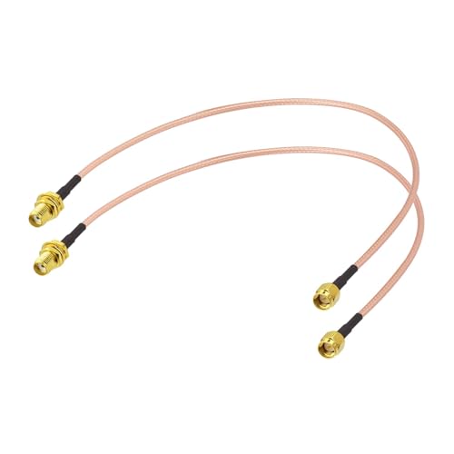 Superbat SMA Male to SMA Female Bulkhead RG316D Cable 12inch 50 Ohm 2-Pack - size: 1ft