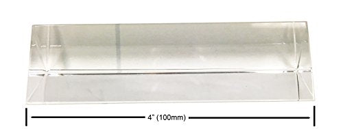 Amlong Crystal 4 inch Optical Glass Equilateral Prism for Teaching Light Spectrum Physics and Photo Photography Prism, 100mm - size: 4 Inch