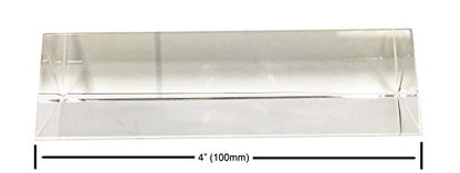 Amlong Crystal 4 inch Optical Glass Equilateral Prism for Teaching Light Spectrum Physics and Photo Photography Prism, 100mm - size: 4 Inch