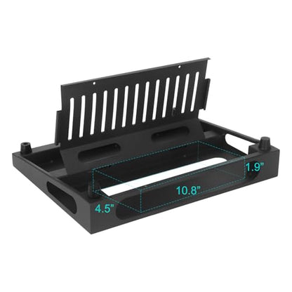 14" x 10.6" Guitar Pedal Board with Power Supply Tray - color: Black, size: 14" x 10.6"