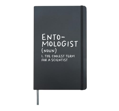 Entomologist Definition Entomology Scientist Science Teacher Hardcover Journal, Black