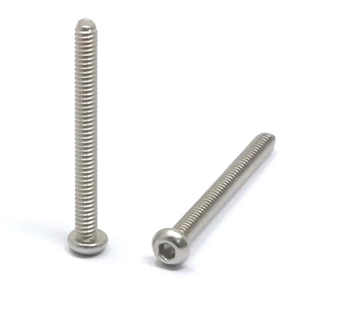 iexcell 100 Pcs M2 x 20mm Thread Pitch 0.4 mm Stainless Steel 304 Hex Socket Button Head Cap Screws Bolts Kit - size: M2 x 20mm