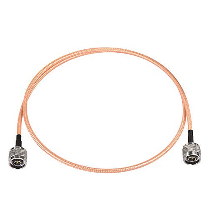 Eightwood N Male to N Male Jumper RG400 Low Loss Coaxial Cable 3 Feet - color: male-male 3 feet
