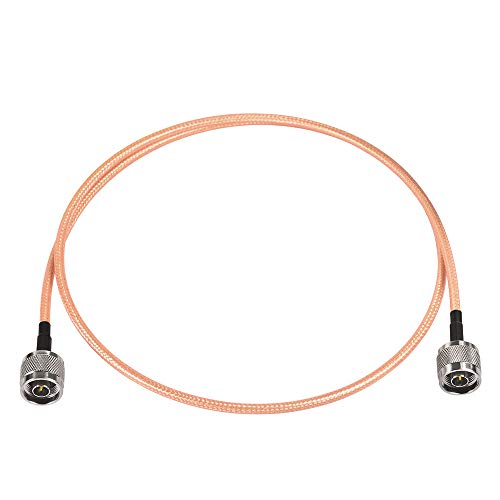 Eightwood N Male to N Male Jumper RG400 Low Loss Coaxial Cable 3 Feet - color: male-male 3 feet