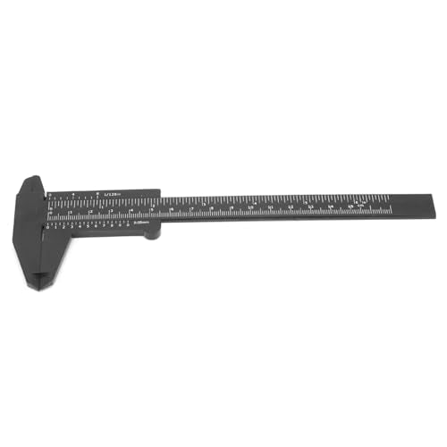 Eujgoov Plastic Vernier Caliper 150mm Double Rule Scale Measuring Tool - color: Black