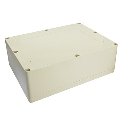 LeMotech Waterproof Dustproof IP65 ABS Plastic Junction Box Universal Electric Project Enclosure Pale Gray 12.6 x 9.45 x 4.33 inch (320 x 240 x 110 mm) - size: 12.6"x9.45"x4.33"
